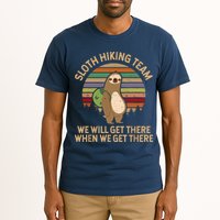 Sloth Hiking Team We Will Get There When We Get There Tall T-Shirt