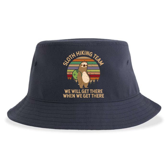 Sloth Hiking Team We Will Get There When We Get There Sustainable Bucket Hat