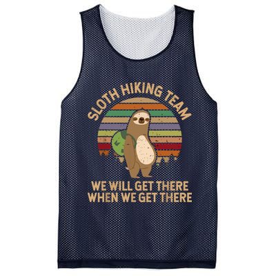 Sloth Hiking Team We Will Get There When We Get There Mesh Reversible Basketball Jersey Tank
