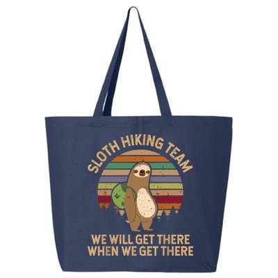 Sloth Hiking Team We Will Get There When We Get There 25L Jumbo Tote