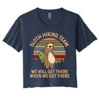 Sloth Hiking Team We Will Get There When We Get There Crop Top