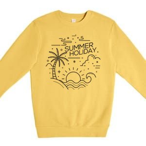 Summer Holiday Tropical Vacation Premium Crewneck Sweatshirt