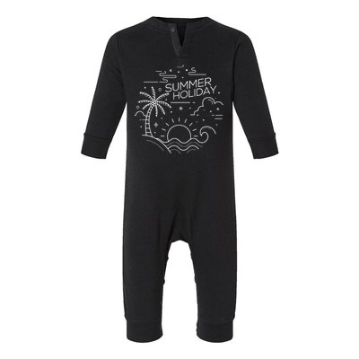 Summer Holiday Tropical Vacation Infant Fleece One Piece