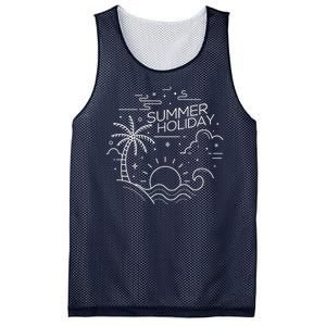 Summer Holiday Tropical Vacation Mesh Reversible Basketball Jersey Tank