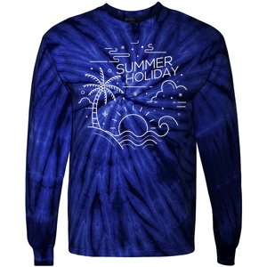 Summer Holiday Tropical Vacation Tie-Dye Long Sleeve Shirt