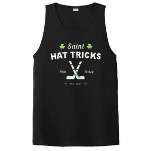 SAINT HAT TRICKS Funny St Patrick's Day Irish Hockey Club PosiCharge Competitor Tank