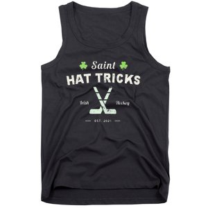 SAINT HAT TRICKS Funny St Patrick's Day Irish Hockey Club Tank Top