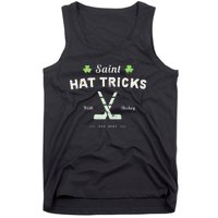 SAINT HAT TRICKS Funny St Patrick's Day Irish Hockey Club Tank Top