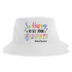 So Happy To See Your Face Music Teacher Sustainable Bucket Hat