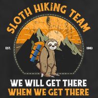 Sloth Hiking Tshirt, Sloth Hiking Team Tshirt TShirt Cool Comfort Performance Bucket Hat