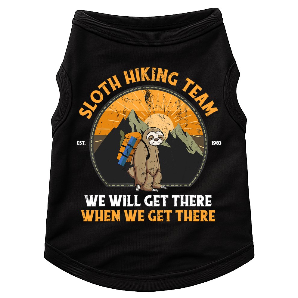 Sloth Hiking Tshirt, Sloth Hiking Team Tshirt TShirt Doggie Tank