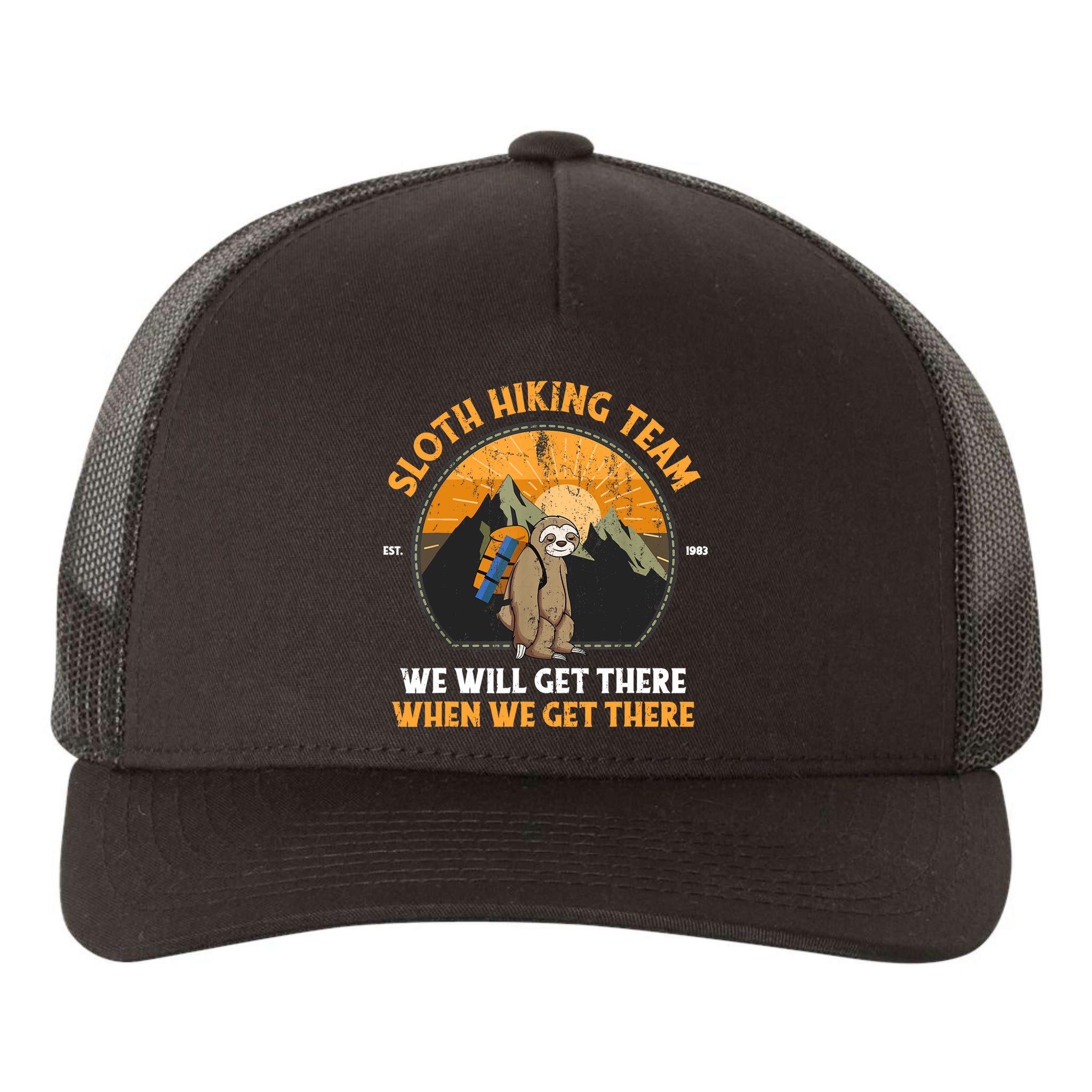 Sloth Hiking Tshirt, Sloth Hiking Team Tshirt TShirt Yupoong Adult 5-Panel Trucker Hat