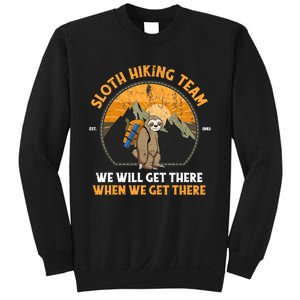 Sloth Hiking Tshirt, Sloth Hiking Team Tshirt TShirt Sweatshirt