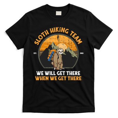 Sloth Hiking Tshirt, Sloth Hiking Team Tshirt TShirt T-Shirt
