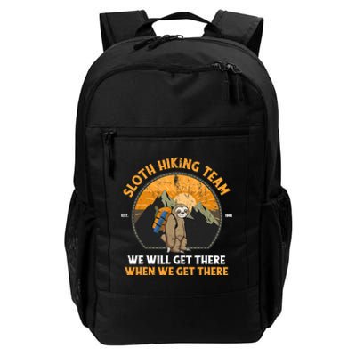 Sloth Hiking Tshirt, Sloth Hiking Team Tshirt TShirt Daily Commute Backpack