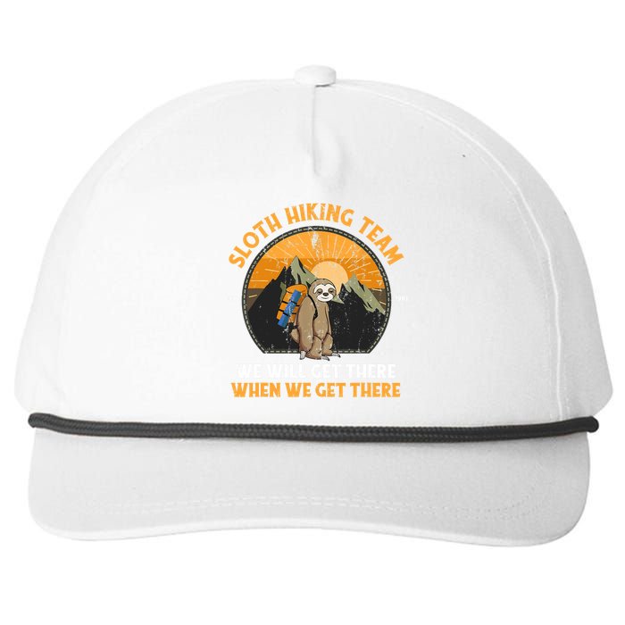 Sloth Hiking Tshirt, Sloth Hiking Team Tshirt TShirt Snapback Five-Panel Rope Hat