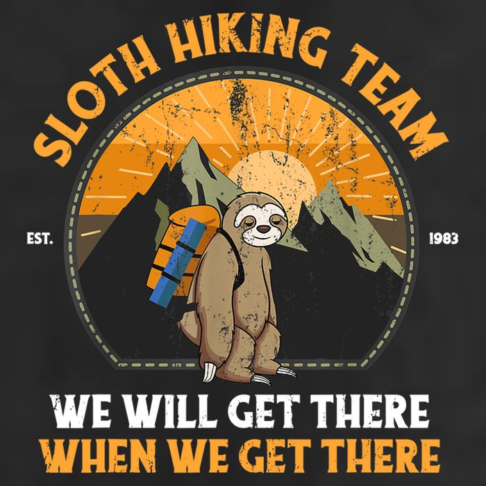 Sloth Hiking Tshirt, Sloth Hiking Team Tshirt TShirt Adult Drive Performance Visor