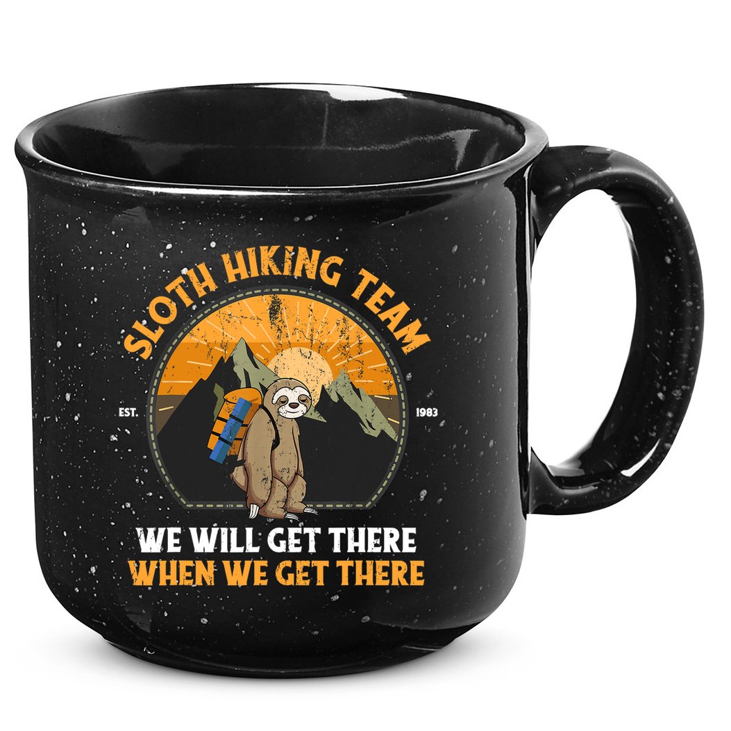 Sloth Hiking Tshirt, Sloth Hiking Team Tshirt TShirt 15oz Campfire Ceramic Mug