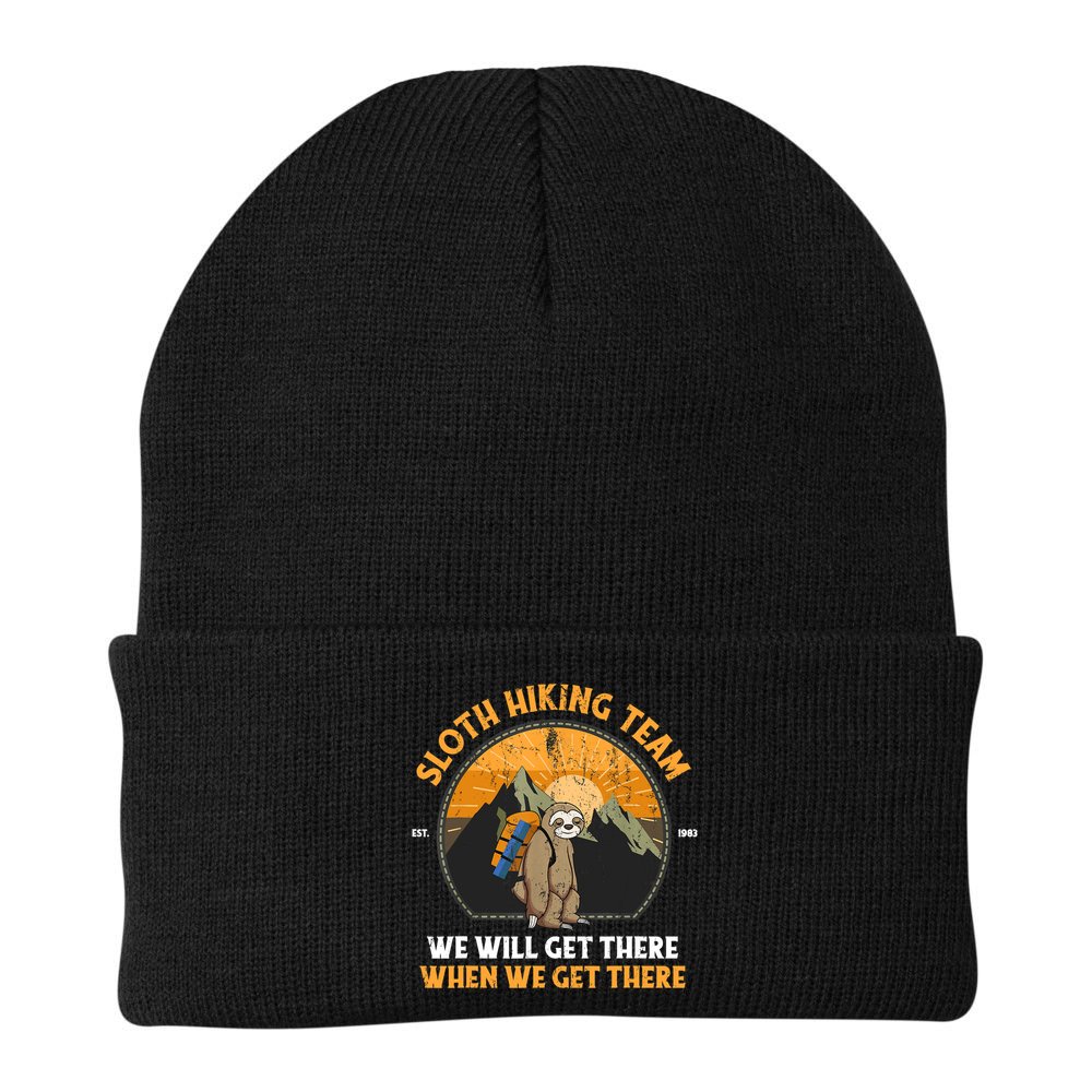 Sloth Hiking Tshirt, Sloth Hiking Team Tshirt TShirt Beanie