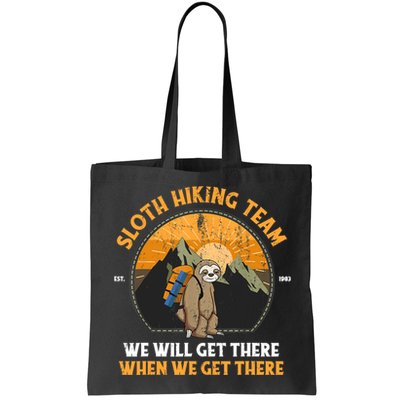 Sloth Hiking Tshirt, Sloth Hiking Team Tshirt TShirt Bag