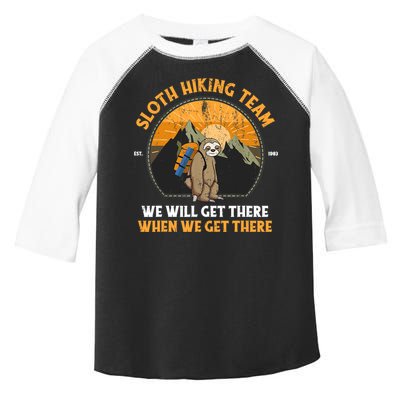 Sloth Hiking Tshirt, Sloth Hiking Team Tshirt TShirt Toddler Fine Jersey T-Shirt