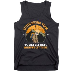 Sloth Hiking Tshirt, Sloth Hiking Team Tshirt TShirt Tank Top