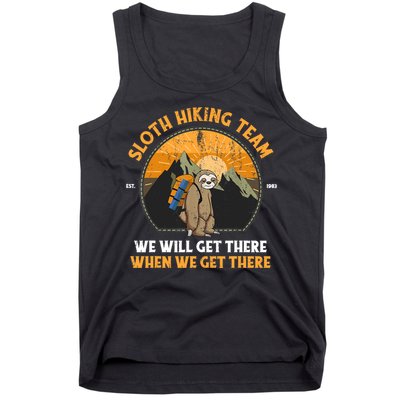 Sloth Hiking Tshirt, Sloth Hiking Team Tshirt TShirt Tank Top