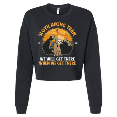 Sloth Hiking Tshirt, Sloth Hiking Team Tshirt TShirt Cropped Pullover Crew