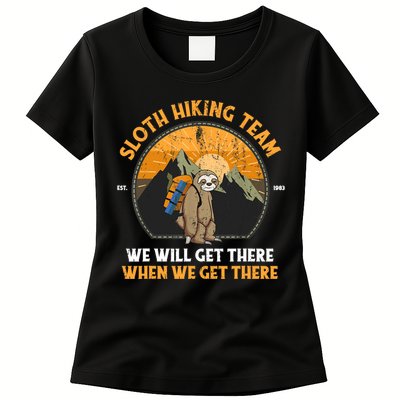 Sloth Hiking Tshirt, Sloth Hiking Team Tshirt TShirt Womens T-Shirt
