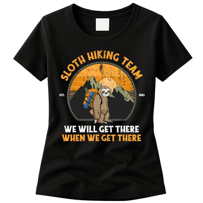 Sloth Hiking Tshirt, Sloth Hiking Team Tshirt TShirt Womens T-Shirt