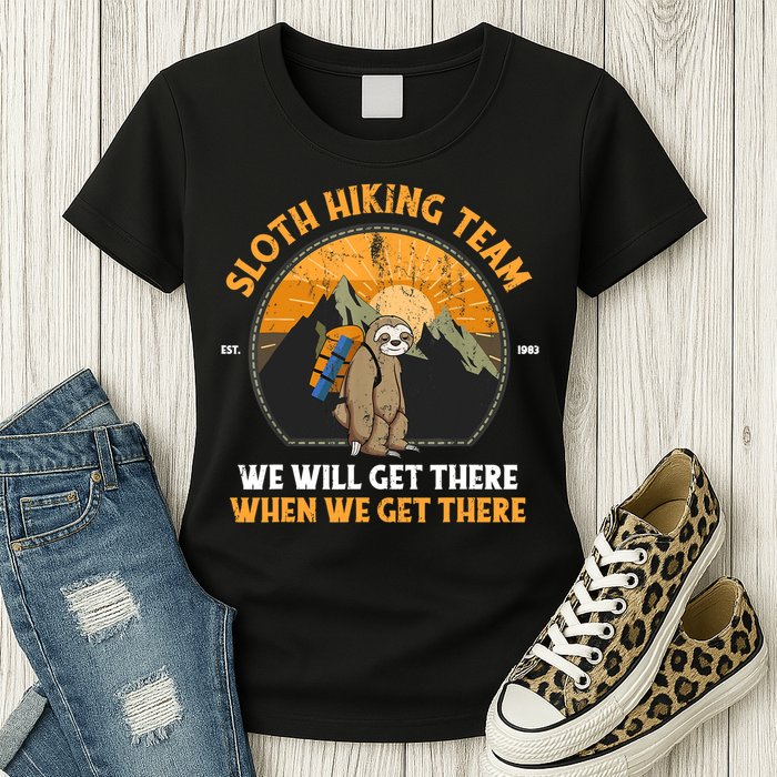 Sloth Hiking Tshirt, Sloth Hiking Team Tshirt TShirt Womens T-Shirt