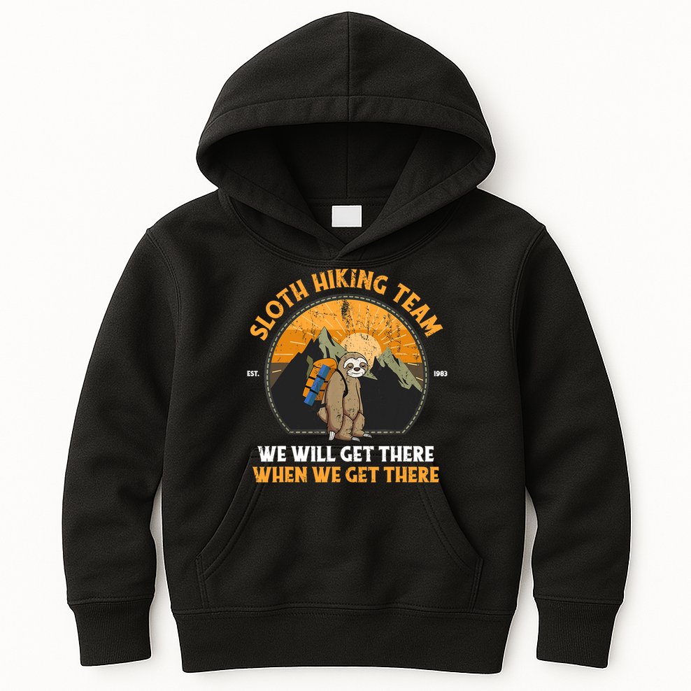 Sloth Hiking Tshirt, Sloth Hiking Team Tshirt TShirt Kids Hoodie