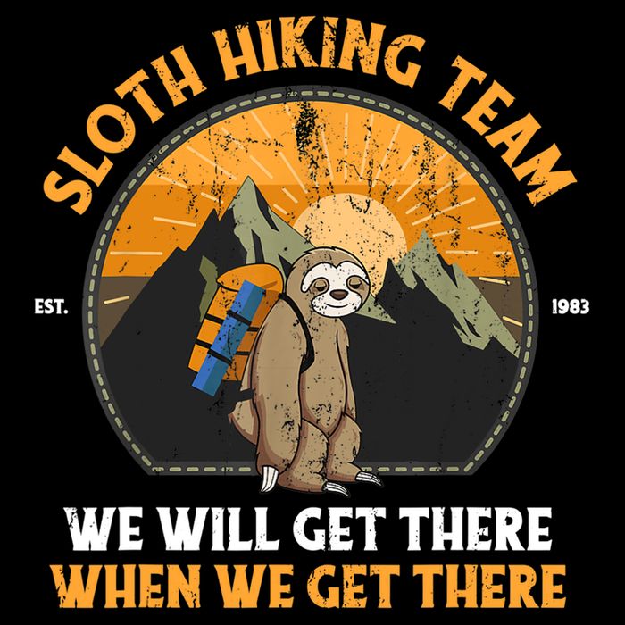 Sloth Hiking Tshirt, Sloth Hiking Team Tshirt TShirt Short Acrylic Beanie