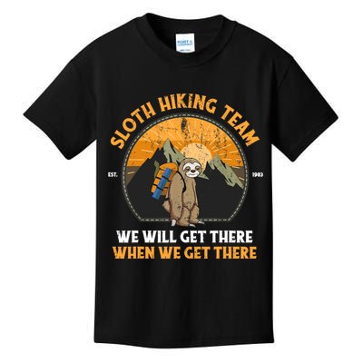 Sloth Hiking Tshirt, Sloth Hiking Team Tshirt TShirt Kids T-Shirt