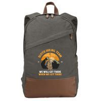 Sloth Hiking Tshirt, Sloth Hiking Team Tshirt TShirt Cotton Canvas Backpack