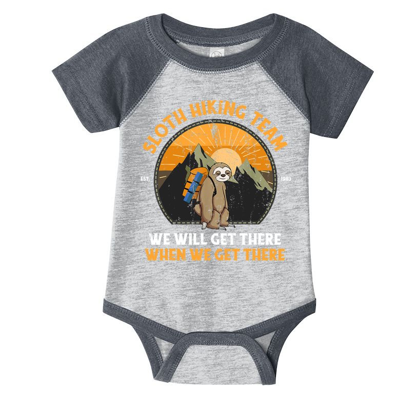 Sloth Hiking Tshirt, Sloth Hiking Team Tshirt TShirt Infant Baby Jersey Bodysuit
