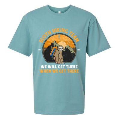 Sloth Hiking Tshirt, Sloth Hiking Team Tshirt TShirt Sueded Cloud Jersey T-Shirt