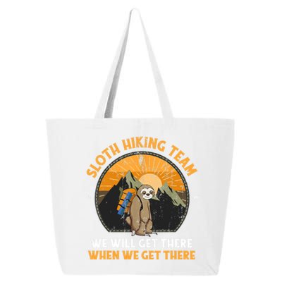 Sloth Hiking Tshirt, Sloth Hiking Team Tshirt TShirt 25L Jumbo Tote