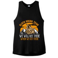 Sloth Hiking Team We Will Get There When We Get There Ladies PosiCharge Tri-Blend Wicking Tank