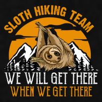 Sloth Hiking Team We Will Get There When We Get There Ladies PosiCharge Tri-Blend Wicking Tank