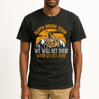 Sloth Hiking Team We Will Get There When We Get There Tall T-Shirt