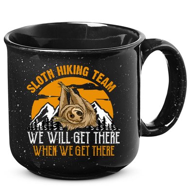 Sloth Hiking Team We Will Get There When We Get There 15oz Campfire Ceramic Mug