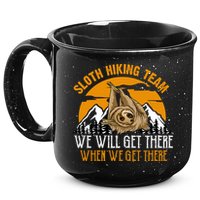 Sloth Hiking Team We Will Get There When We Get There 15oz Campfire Ceramic Mug