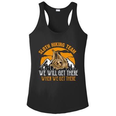 Sloth Hiking Team We Will Get There When We Get There Ladies PosiCharge Competitor Racerback Tank
