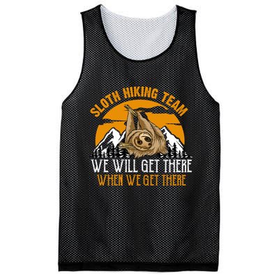 Sloth Hiking Team We Will Get There When We Get There Mesh Reversible Basketball Jersey Tank