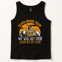 Sloth Hiking Team We Will Get There When We Get There Tank Top