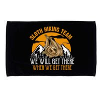 Sloth Hiking Team We Will Get There When We Get There Microfiber Hand Towel