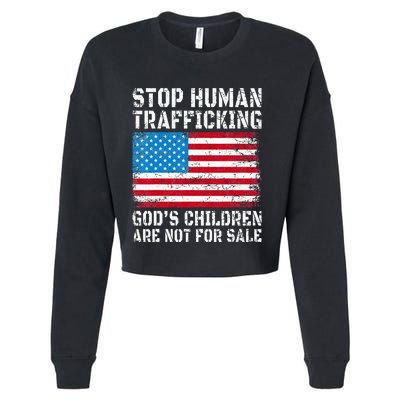 Stop Human Trafficking God's Children Are Not For Sale Cropped Pullover Crew