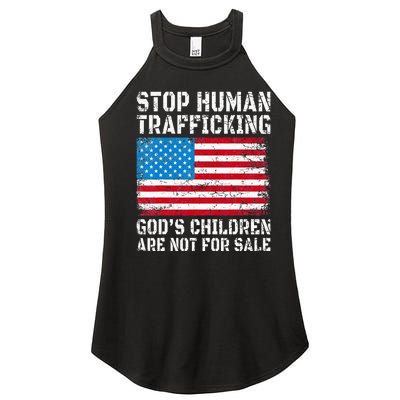 Stop Human Trafficking God's Children Are Not For Sale Women’s Perfect Tri Rocker Tank