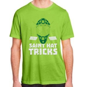 St Hat Tricks Funny St Patricks Day Ice Hockey Sport Gift Funny Gift Adult ChromaSoft Performance T-Shirt